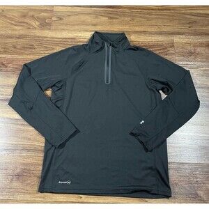 Russell Dri Power 360 Training Fit 1/4 Zip Pullover Sweater Black Mens Size S